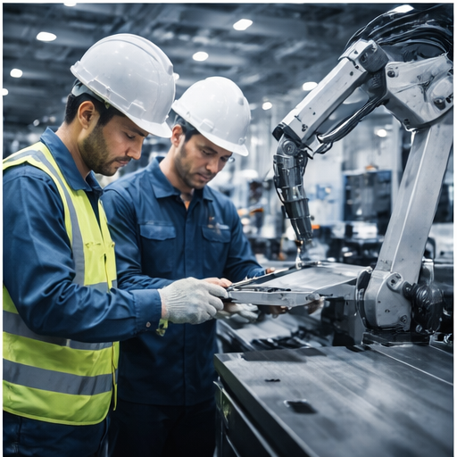 CNC laser cutting machine in operation