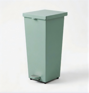 Modern Trapezoidal Metal Bin